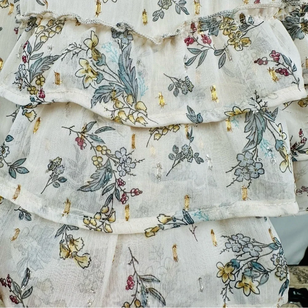 Sofie Schnoor - Floral Print Ruffle Skirt - Size Small